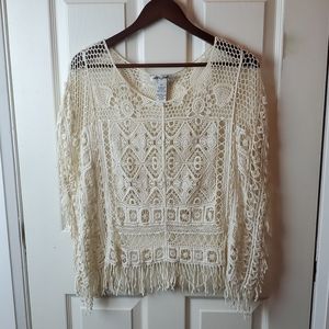 Boho Crochet Fringe Top